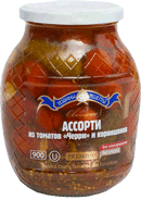 Овощное ассорти из томатов «Черри» и корнишонов 