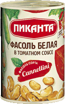 ФАСОЛЬ БЕЛАЯ ВТОМАТНОМ СОУСЕ ТМ «ПИКАНТА»