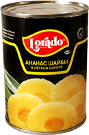 Ананас шайбы в легком сиропе